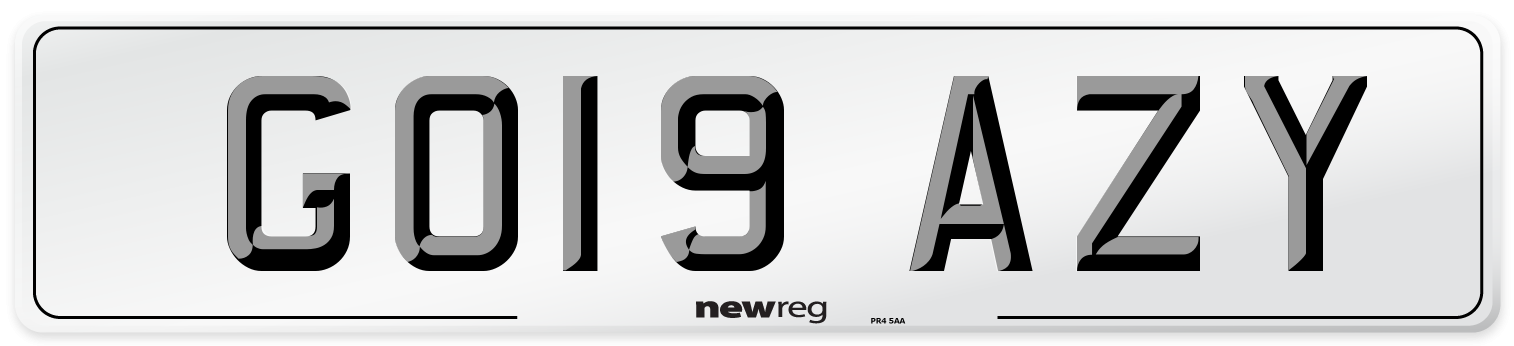 GO19 AZY Number Plate from New Reg
